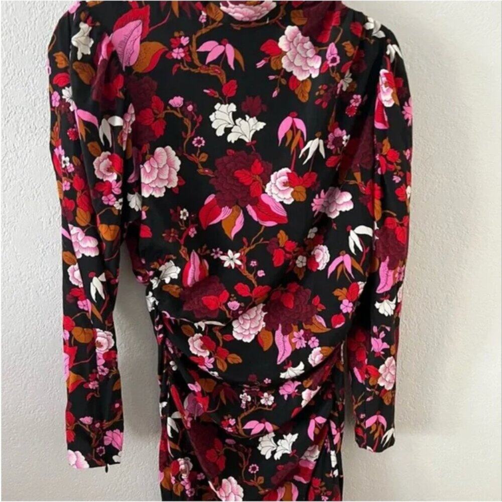 A.L.C. Marcel Draped Floral Mini Dress View 3